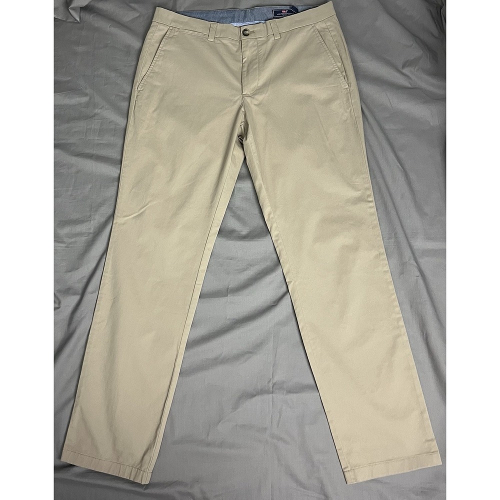 Vineyard Vines Breaker Pant Men's 34x30 Khaki Chino Stretch Cotton